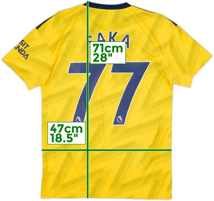 2019-20 Arsenal Away Shirt Saka #77 - 9/10 - (S)