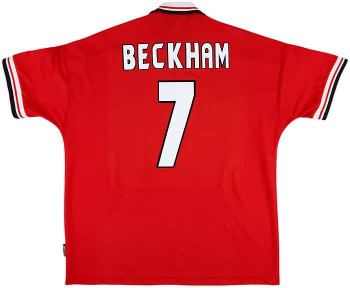 1998-00 Manchester United Home Shirt Beckham #7 - 6/10 - (XXL)