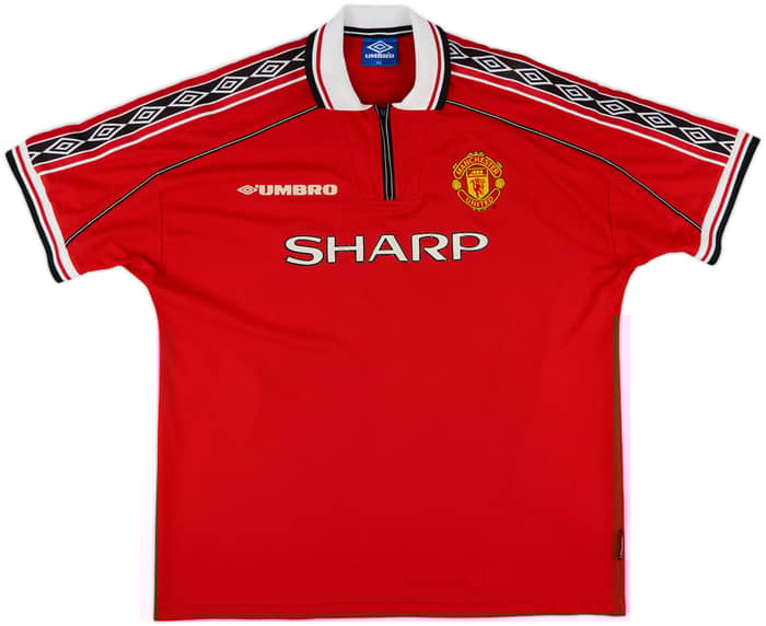 1998-00 Manchester United Home Shirt Beckham #7 - 6/10 - (XXL)