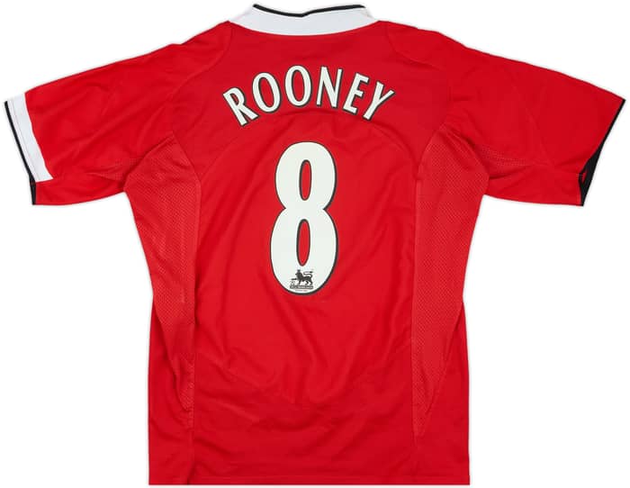 2004-06 Manchester United Home Shirt Rooney #8 - 8/10 - (M)