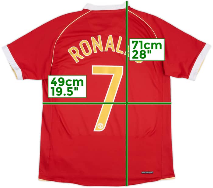 2006-07 Manchester United Home Shirt Ronaldo #7 - 6/10 - (M)