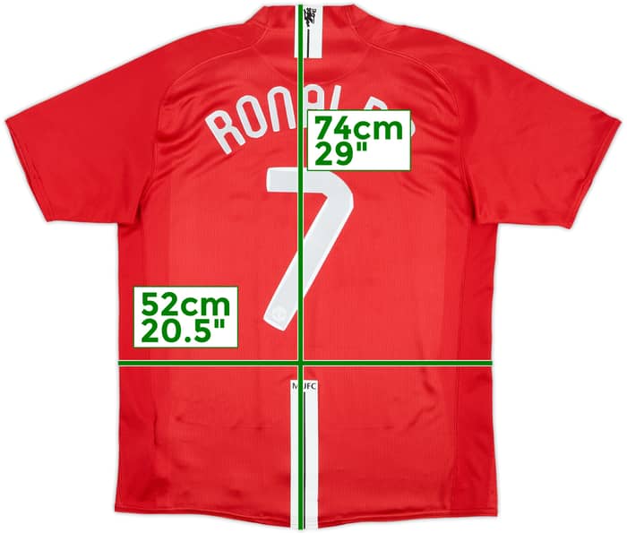 2007-09 Manchester United Home Shirt Ronaldo #7 - 7/10 - (L)