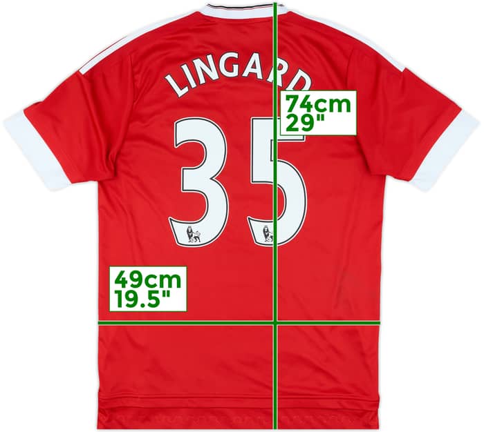 2015-16 Manchester United Home Shirt Lingard #35 - 10/10 - (M)