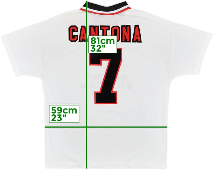 1996-97 Manchester United Away Shirt Cantona #7 - 8/10 - (XL)
