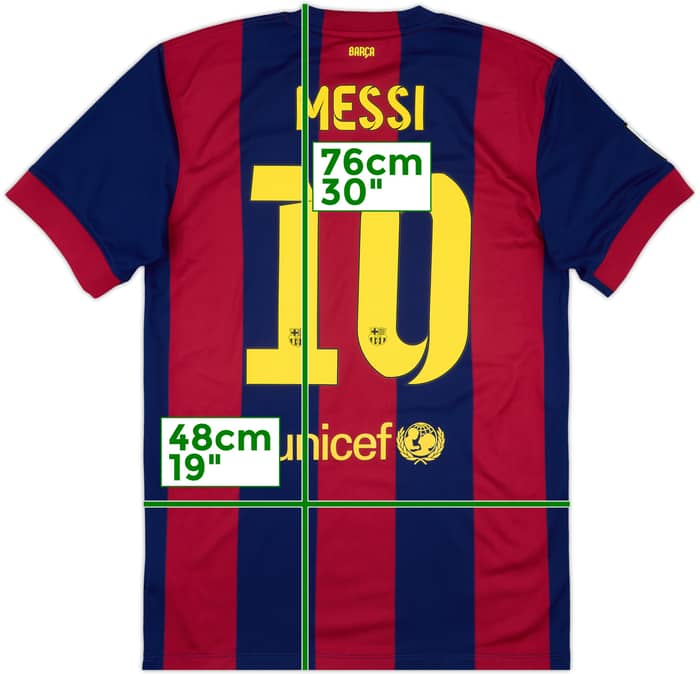 2014-15 Barcelona Home Shirt Messi #10 - 6/10 - (M)