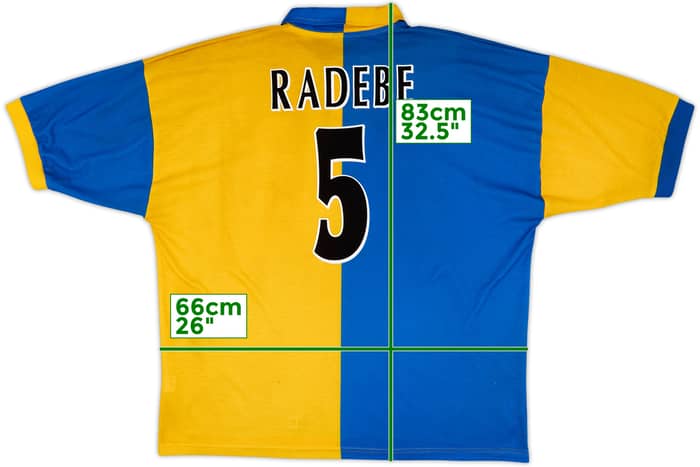 1997-99 Leeds United Away Shirt Radebe #5 - 6/10 - (XXL)