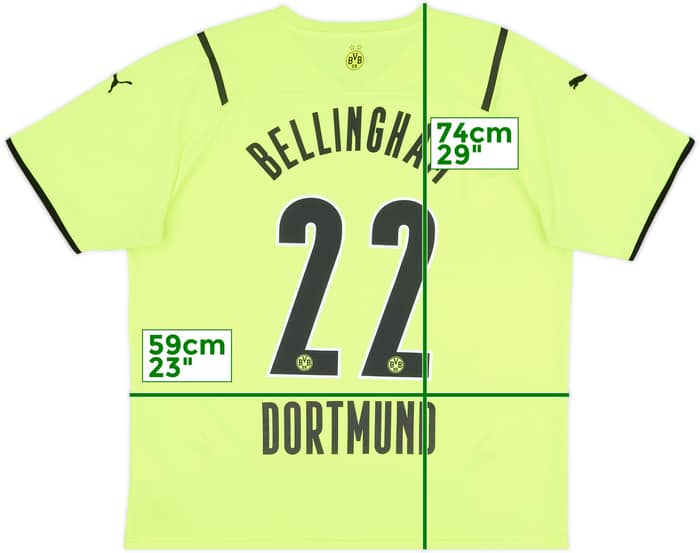 2021-22 Borussia Dortmund European Home Shirt Bellingham #22 - 10/10 - (XL)