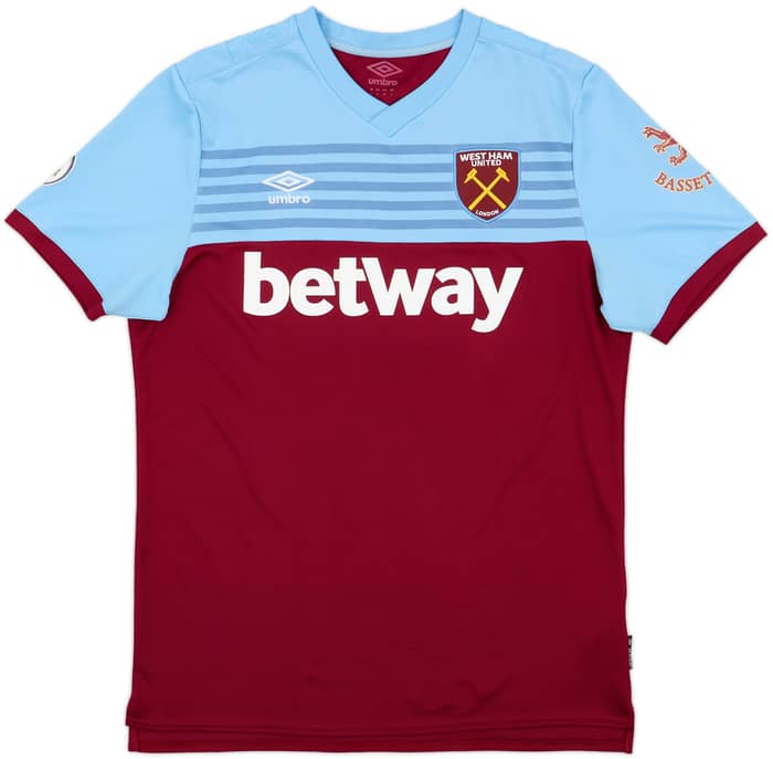 2019-20 West Ham Home Shirt Rice #41 - 8/10 - (L)