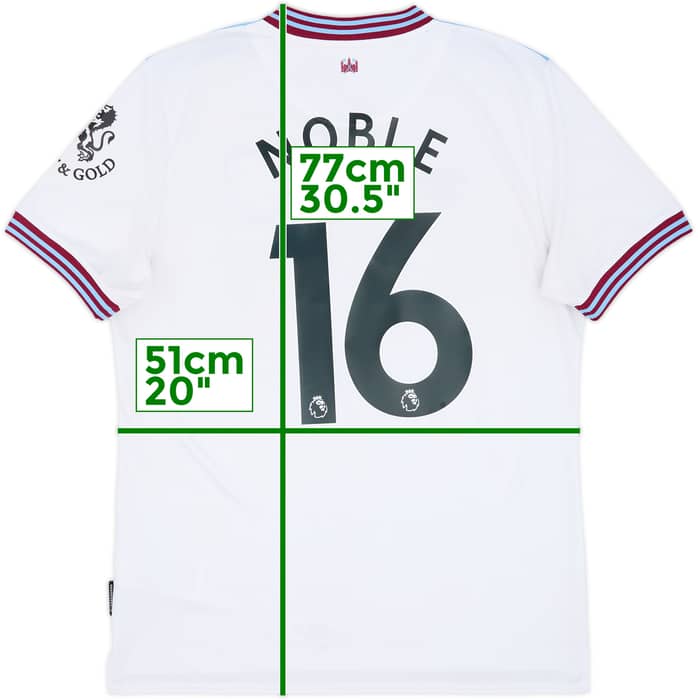 2019-20 West Ham Away Shirt Noble #16 - 9/10 - (L)