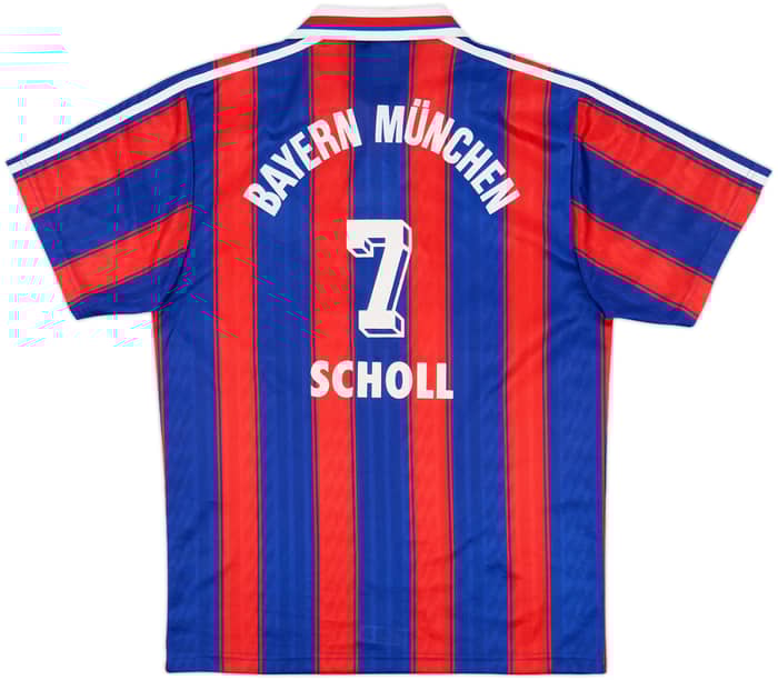1995-97 Bayern Munich Home Shirt Scholl #7 - 10/10 - (S)