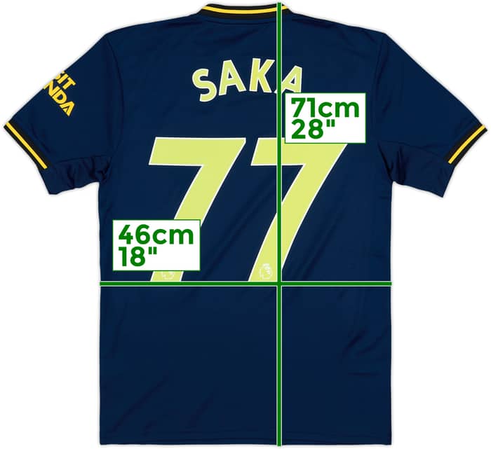 2019-20 Arsenal Third Shirt Saka #77 (XS)
