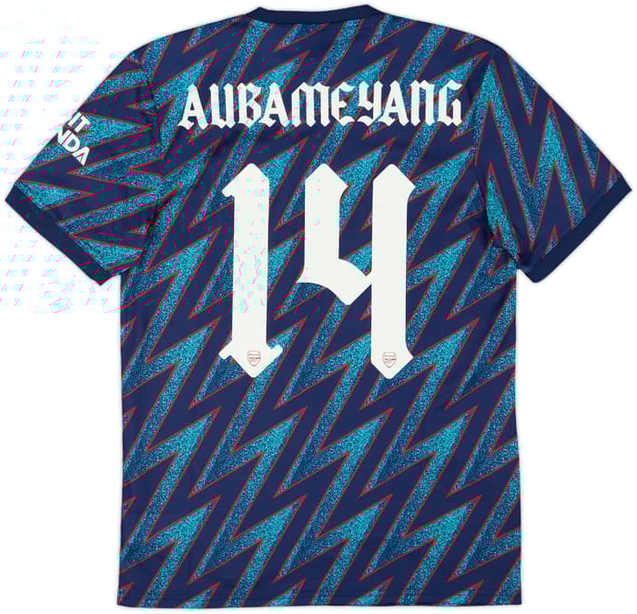 2021-22 Arsenal Authentic Third Shirt Aubameyang #14 (S)