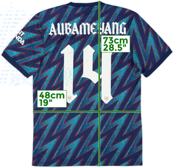 2021-22 Arsenal Authentic Third Shirt Aubameyang #14 (S)