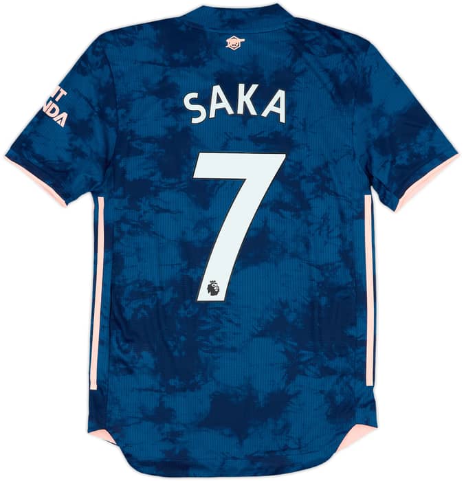 2020-21 Arsenal Authentic Third Shirt Saka #7 (XS)