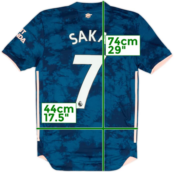 2020-21 Arsenal Authentic Third Shirt Saka #7 (XS)