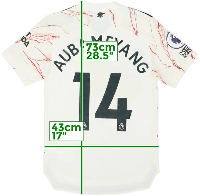2020-21 Arsenal Authentic Away Shirt Aubameyang #14 (XS)
