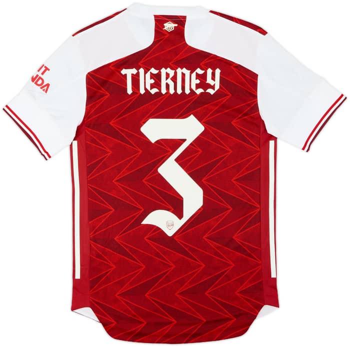 2020-21 Arsenal Authentic Home Shirt Tierney #3 (XS)