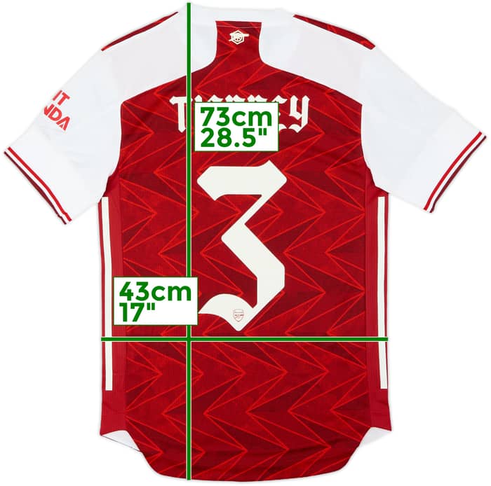 2020-21 Arsenal Authentic Home Shirt Tierney #3 (XS)