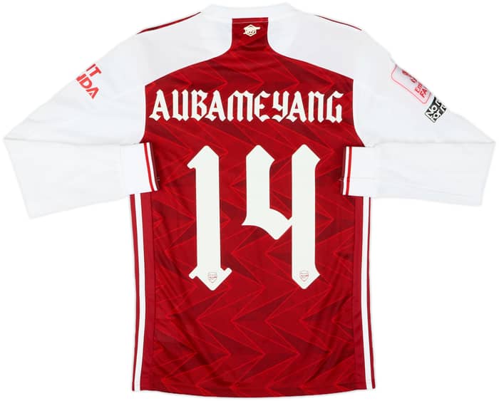 2020-21 Arsenal Home L/S Shirt Aubameyang #14 (XS)