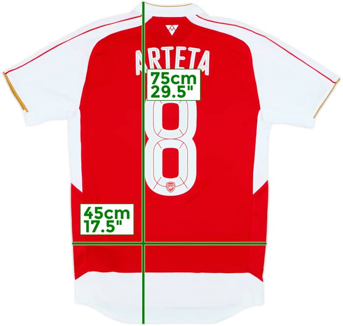 2015-16 Arsenal Home Shirt Arteta #8 (S)