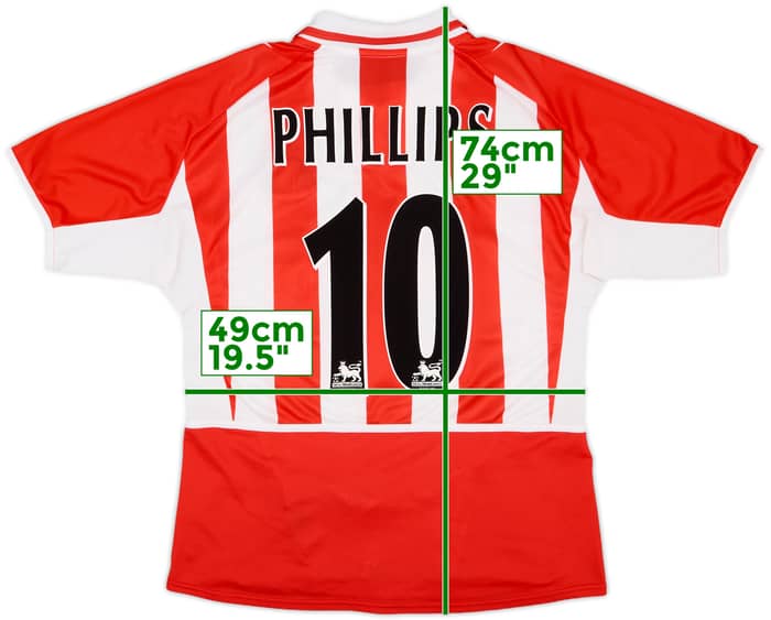2002-04 Sunderland Home Shirt Phillips #10 - 8/10 - (L)