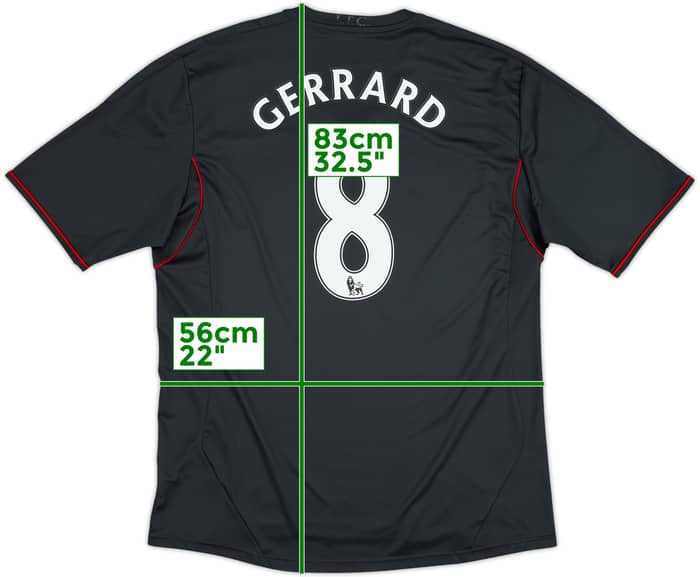 2011-12 Liverpool Away Shirt Gerrard #8 - 5/10 - (XL)