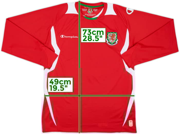 2008-10 Wales Home L/S Shirt - 7/10 - (M)