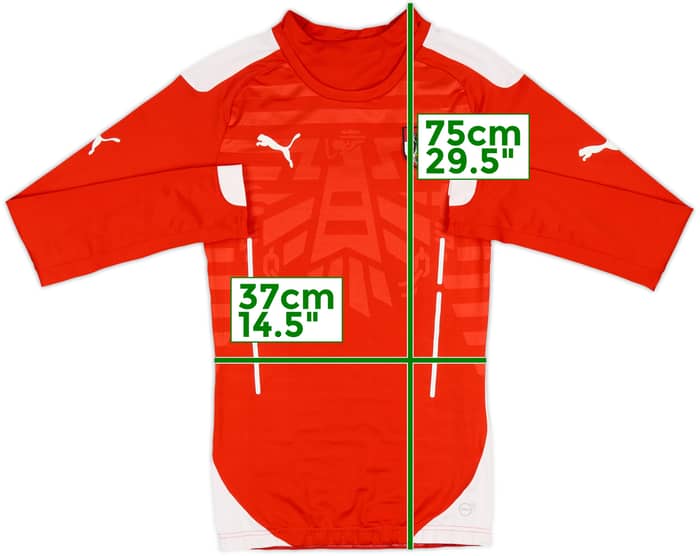 2014-16 Austria Player Issue Home L/S Shirt - 4/10 - (M)