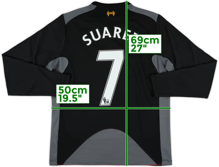 2012-13 Liverpool Away L/S Shirt Suarez #7 - 6/10 - (S)