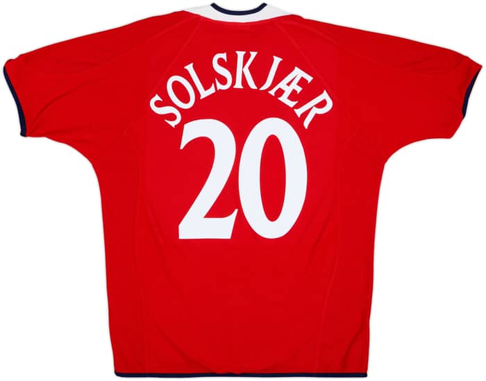 2000-02 Norway Home Shirt Solskjaer #20 - 8/10 - (L)