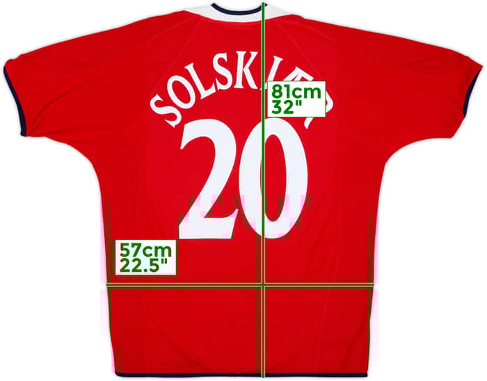 2000-02 Norway Home Shirt Solskjaer #20 - 8/10 - (L)