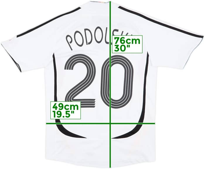 2005-07 Germany Home Shirt Podolski #20 - 8/10 - (S)
