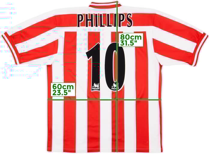 1999-00 Sunderland Home Shirt Phillips #10 - 8/10 - (L)