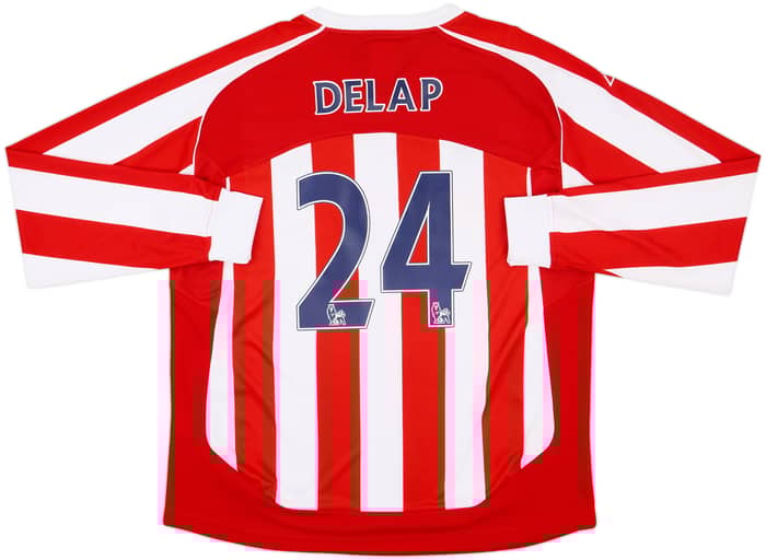 2009-10 Stoke City Home L/S Shirt Delap #24 - 9/10 - (XL)