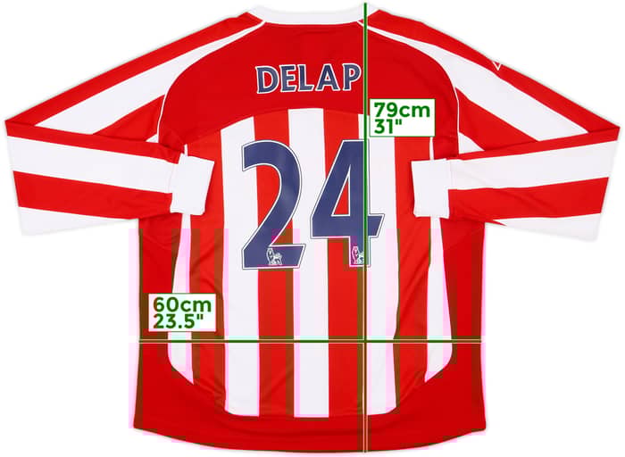 2009-10 Stoke City Home L/S Shirt Delap #24 - 9/10 - (XL)