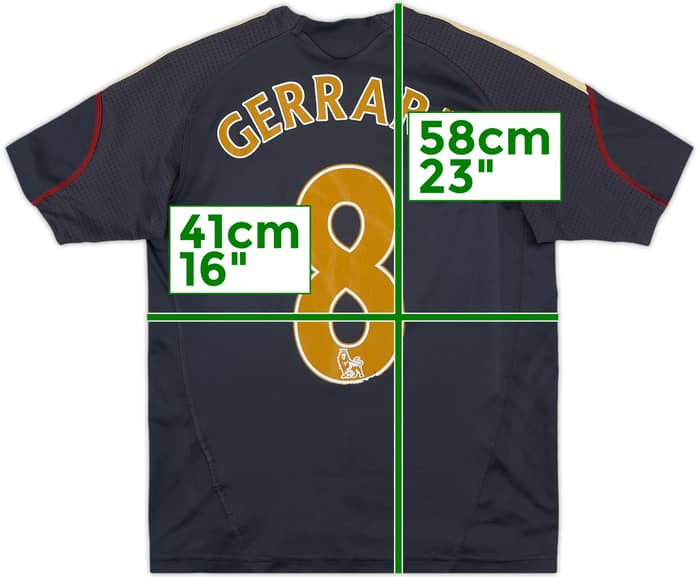 2009-10 Liverpool Away Shirt Gerrard #8 - 6/10 - (S.Boys)