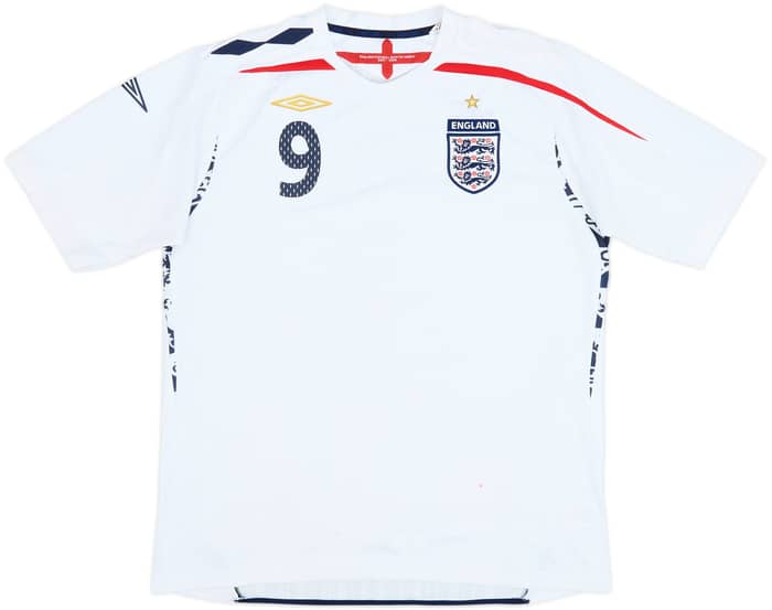 2007-09 England Home Shirt Rooney #9 - 6/10 - (XL)