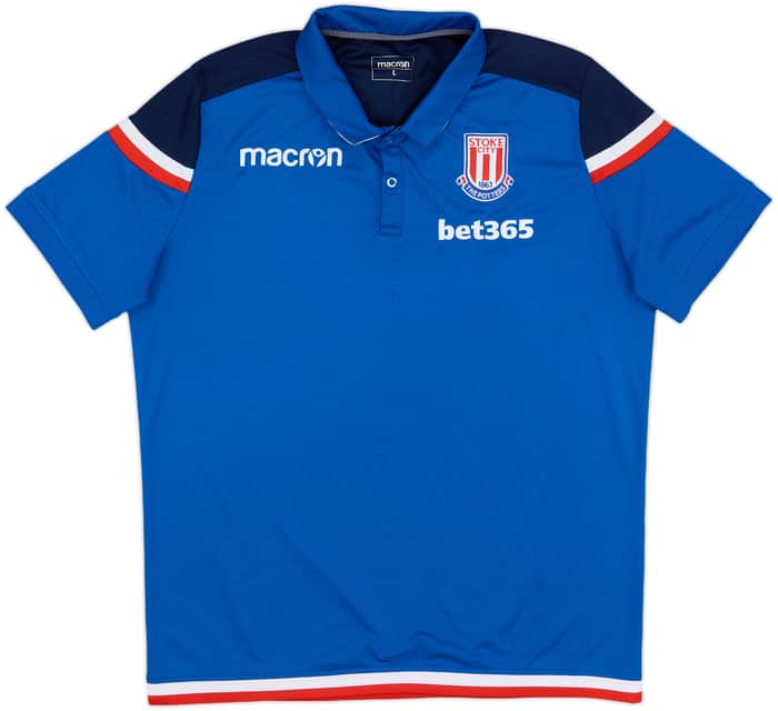 2017-18 Stoke City Macron Polo Shirt - 10/10 - (L)