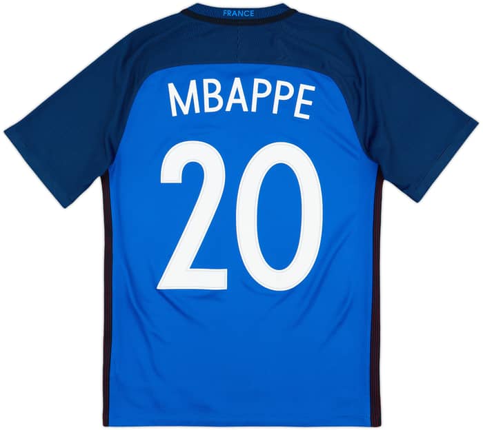 2016-17 France Home Shirt Mbappe #20 - 9/10 - (S)