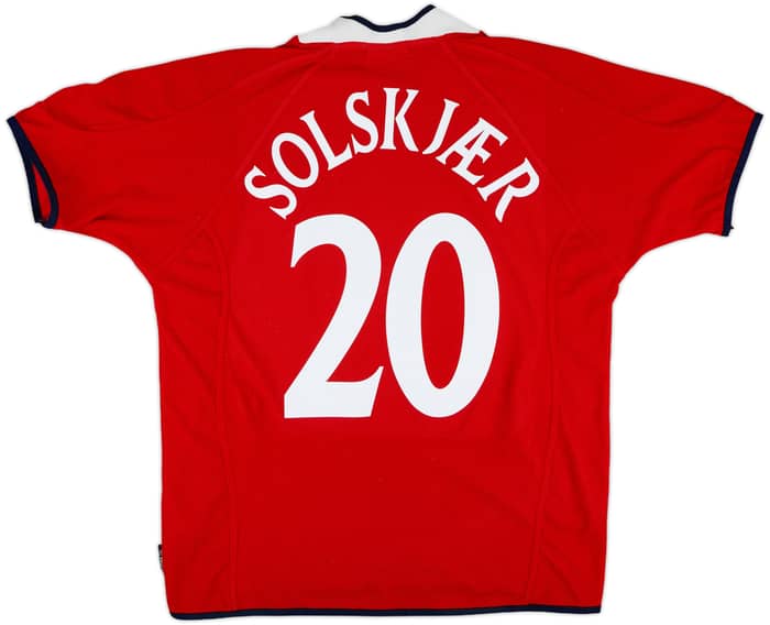 2000-02 Norway Home Shirt Solskjaer #20 - 8/10 - (L)