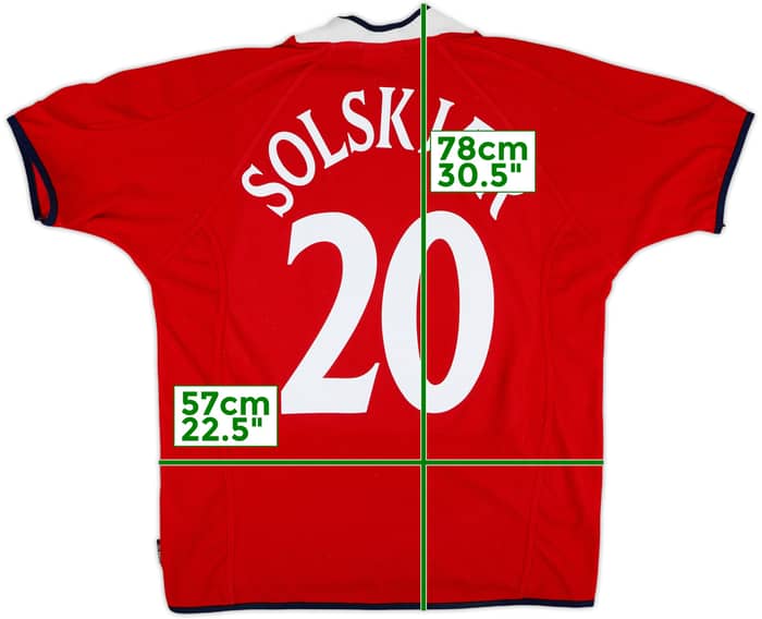 2000-02 Norway Home Shirt Solskjaer #20 - 8/10 - (L)