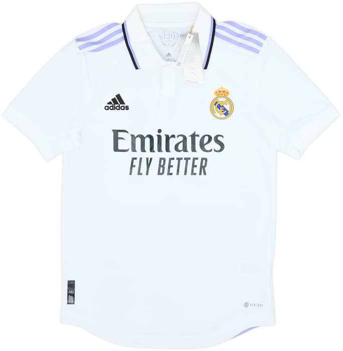 2022-23 Real Madrid Authentic Home Shirt Vini Jr #20 (S)
