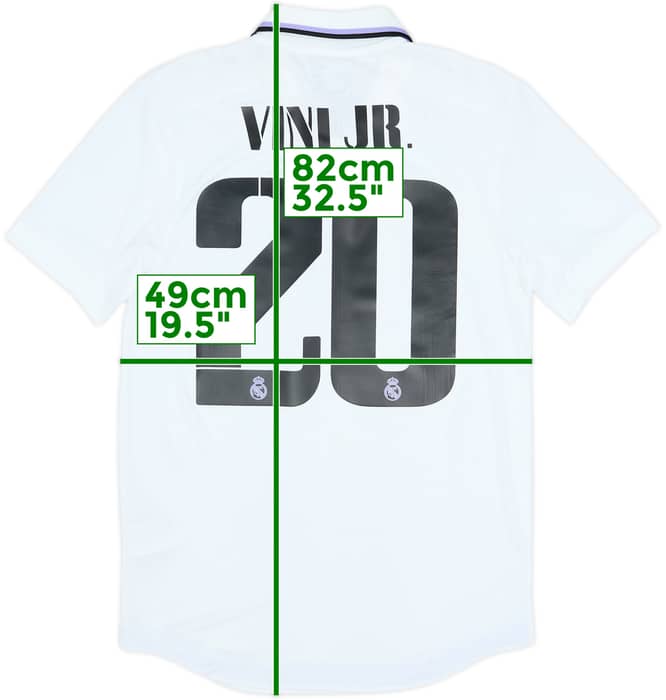 2022-23 Real Madrid Authentic Home Shirt Vini Jr #20 (S)