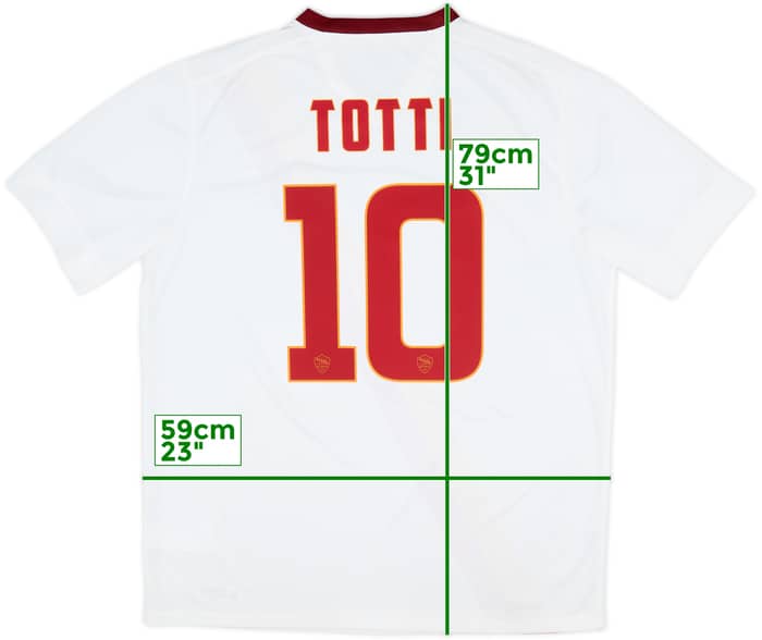 2014-15 Roma Away Shirt Totti #10 - 7/10 - (XL)