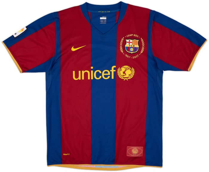 2007-08 Barcelona Home Shirt Ronaldinho #10 - 10/10 - (M)
