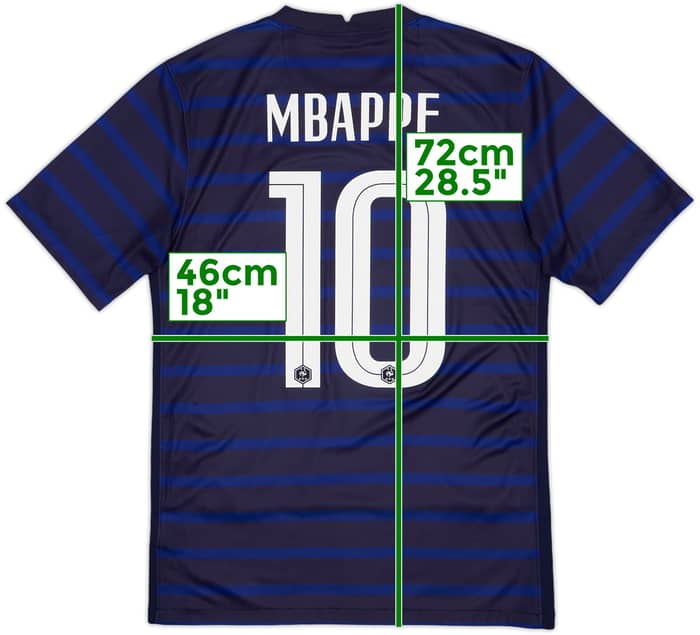 2020-21 France Home Shirt Mbappe #10 - 6/10 - (S)