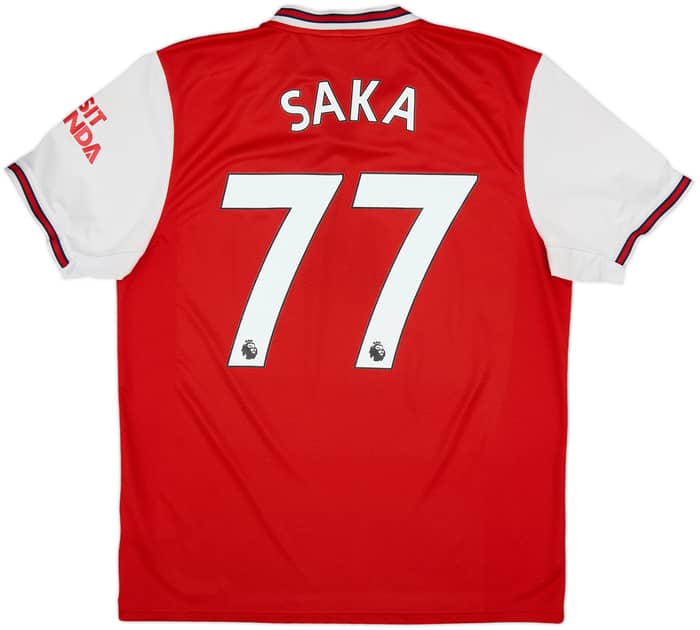 2019-20 Arsenal Home Shirt Saka #77 - 5/10 - (L)