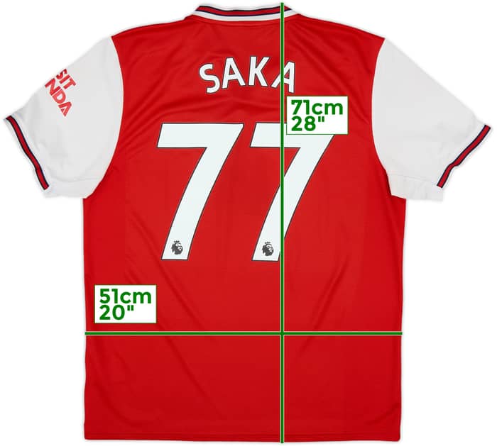 2019-20 Arsenal Home Shirt Saka #77 - 5/10 - (L)
