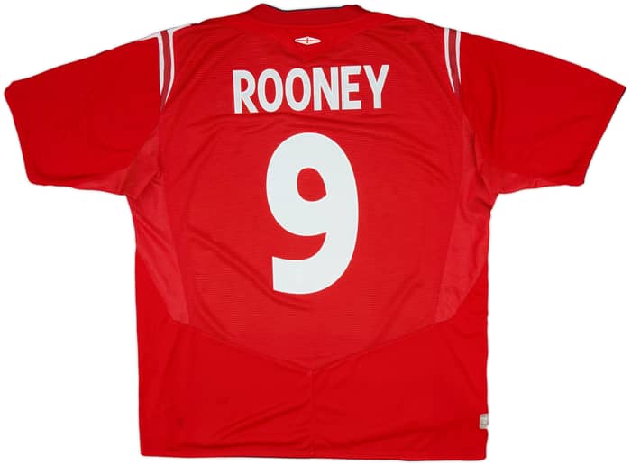 2004-06 England Away Shirt Rooney #9 - 6/10 - (XL)