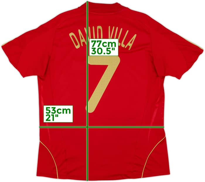 2007-09 Spain Home Shirt David Villa #7 - 5/10 - (XL)